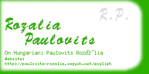 rozalia paulovits business card